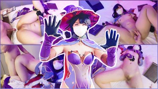 原神莫娜终于同意拍摄成人片因为她真的很缺摩拉! 害羞的第一次! 超湿潮吹! (2)