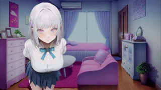 色情音频角色扮演 - 受欢迎的婊子取笑你的书呆子小鸡巴,但很快就被支配了