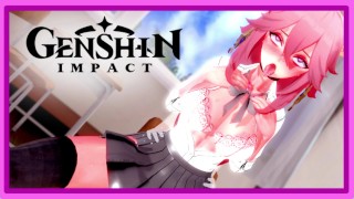 Genshin Impact - 穿着校服的八重神子