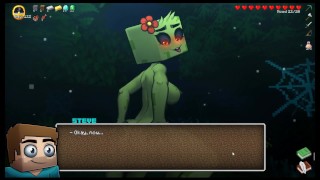 HornyCraft [ MINECRAFT 色情动漫游戏] Ep.36 女孩有一个巨大的摇晃高潮