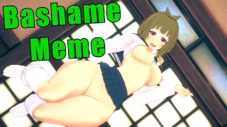 懒惰的 Meme Bashame 得到 Creampied Hentai Shikanoko 未经审查