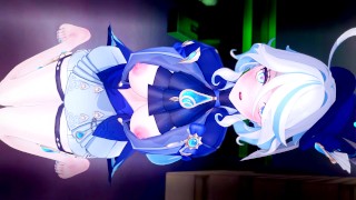 FURINA 脱光衣服并性交,直到中出  GENSHIN 影响无尽