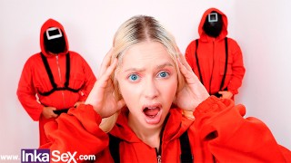 鱿鱼游戏 - 巴西人罗拉因不听从老板的警告而被打肛门