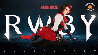 丰满的红发女郎 Maddy May As RWBY RUBY 得到你的鸡巴 VR 色情片