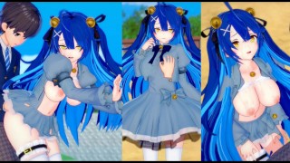 [无尽游戏 Koikatsu ! ] 与 VTuber 发生性关系 大山雀 Amamiya Kokoro。 3DCG 色情动漫视频。