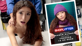 Shoplifter Teenie Gets Caught Stealing Makeup On Christmas - Shoplyfter