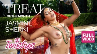 TWISTYS - Jasmine Sherni 揉搓她漂亮的阴户直到她达到性高潮,让她的珠宝叮当作响