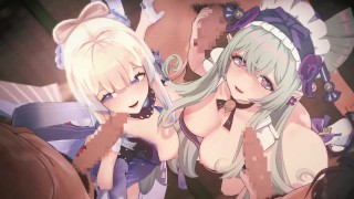 【原神 乱交セックス2】夢見月瑞希,珊瑚宮心海が集団エッチする3Dエロアニメ動画(Sangonomiya Kokomi,Yumemizuki Mizuki group orgy sex2.)
