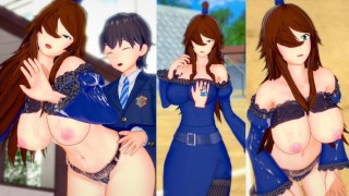 [无尽游戏 Koikatsu ! ] 与 Naruto 发生性关系 大山雀 Mei Terumi。 3DCG 色情动漫视频。