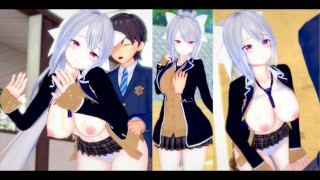 [无尽游戏 Koikatsu ! ] 与 VTuber 发生性关系 大山雀 Higuchi Kaede。 3DCG 色情动漫视频。