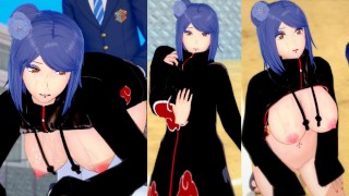 [无尽游戏 Koikatsu ! ] 与 Naruto 发生性关系 大山雀 Konan。 3DCG 色情动漫视频。