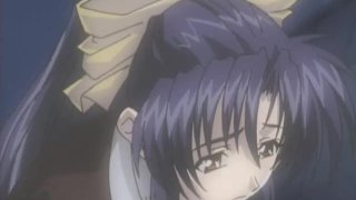 可爱的动漫女朋友正在被狠狠地驼背