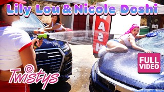 TWISTYS - Lily Lou 将手指伸进 Nicole Doshi 的深处,让她喷得到处都是