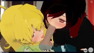 [CM3D2] - RWBY Hentai,与 Ruby Yang 和 Blake 的