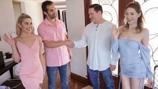 DaughterSwap - 饥渴的成熟Men交换了他们青少年性感的Babes,Enjoy一场Hot狂欢