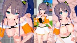 [无尽游戏 Koikatsu ! ] 与 VTuber 发生性关系 大山雀 Natsuiro Matsuri。 3DCG 色情动漫视频。
