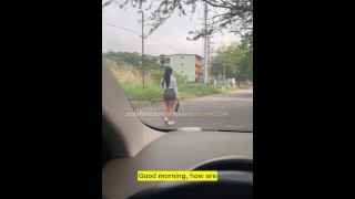 性感邻居接受去健身房的搭车,我们最后满身是汗在床上