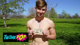 TWINKPOP - Straight Random Dude Jean-Luc Panlik 被邀请到酒店房间吮吸鸡巴