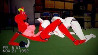 Five Nights at Freddy's Inspired - 女同性恋 Mangle x Foxy - Hentai