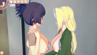 动漫色情火影忍者的无尽游戏 女同志Anko和Tsunade [游戏玩法]