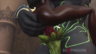 死神阿努比斯在他的神庙里操了一个年轻的埃及人