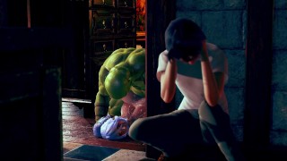 一个无耻的m an给他的妻子戴了绿帽子。