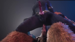 毛茸茸的 Femboy x Monster Cock 3D