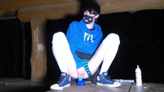 从树林里的狼人那里得到一个邋遢的打结内射~