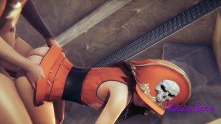 Guilty Gear Hentai 3D - 五月在楼梯上被操了