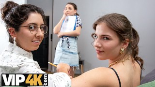 戴克4K。女老板知道如何满足她的助理和新上班族