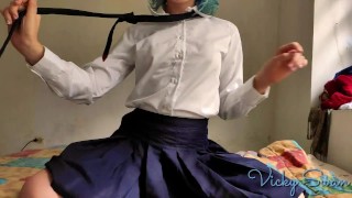 取笑我穿着校服的男朋友以获得快速 POV - Vicky Swan