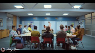 西班牙老师在班上操学生